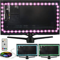 14 x Brand New Luminoodle USB LED background lighting for TV in color, 15 colors, RGB LED bias lighting for HDTV, TV screen and PC monitor, LED strip self-adhesive 4 meters  - RRP €238.7