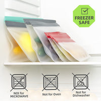 19 x RAW Customer Returns LeMuna 12 Pack Reusable Food Storage Bags, BPA Free Reusable Freezer Bags, PEVA Leak Proof 4 Gallon Bags, 4 Sandwich Bags, 4 Snack Bags  - RRP €268.09