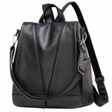 1 x RAW Customer Returns Kasgo Women s Backpack, Waterproof Anti-Theft Backpack Bag Women Fashion PU Leather Crossbody Bags Shoulder Bag School Backpack for Girls Ladies Teenager Travel Shopping Work Black - RRP €39.99