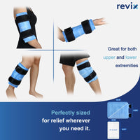 2 x RAW Customer Returns REVIX Knee Cooling Pads Knee Cold Therapy, Reusable Gel Ice Wraps for Leg Injuries, Knee Swelling, Knee Replacement Surgery, Cold Therapy for Arthritis Blue - RRP €51.0