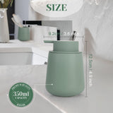 1 x RAW Customer Returns Autumnlife Soap Dispenser Green, Dishwashing Liquid Dispenser Ceramic Soap Dispenser with Large Pump Head, Refillable Liquid Soap Dispenser Matt Soap Dispenser Suitable for Kitchen, Bathroom - 350ml - RRP €16.99