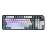 1 x RAW Customer Returns EPOMAKER TH96 ISO Layout Hot Swap 2.4Ghz Bluetooth 5.0 Wired Mechanical Gaming Keyboard with South Facing RGB LEDs, MDA Profile Keycaps, 6000mAh Battery, Dial Controls for Windows Mac - RRP €157.37