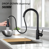 1 x RAW Customer Returns DJS Kitchen Faucet Black Extendable, Kitchen Mixer Tap for Sink, Kitchen Faucet with Dual Function Sprayer, Matte Black - RRP €59.99