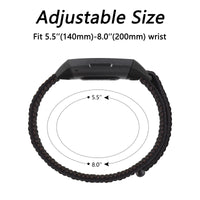 1 x Brand New Oumida for Fitbit Charge 4 bracelet Fitbit Charge 3 bracelet for women and men, nylon bracelets, quick adjustable replacement strap for Fitbit Charge 3 Fitbit Charge 4 watch strap, black sand - RRP €36.0