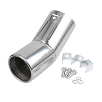 1 x RAW Customer Returns sourcing map 60mm Inlet Chrome Curved Car Vehicle Exhaust Muffler Tail Pipe Tip - RRP €27.26