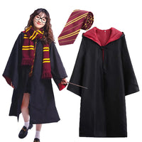 1 x RAW Customer Returns Cosplay costume with cape outfit tie glasses Halloween costumes magician costume for boys girls for cosplay, carnival, party, birthday, Halloween M 164-169cm  - RRP €18.14