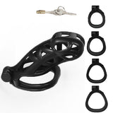 1 x RAW Customer Returns SeLgurFos CB-V3.0 Breathable 3D Penis Cage Chastity Belt Set with 4 Sizes Cock Ring Black Chastity Cage Sex Toy large  - RRP €39.72