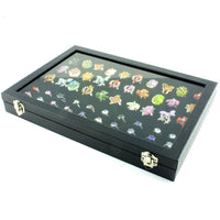 1 x RAW Customer Returns H S ring box ring holder jewelry box - ring box with glass lid velvet lining black - ring box storage with compartments for up to 100 rings, earrings jewelry - ring box organizer - RRP €26.99