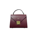 1 x RAW Customer Returns Cheval Firenze Antares Handbag, Genuine Leather Made in Italy Bordeaux  - RRP €76.09