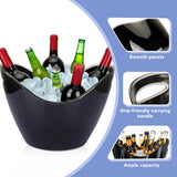 1 x RAW Customer Returns Yobansa 8L bucket, champagne bucket, ice bucket, wine cooler, champagne cooler, acrylic large ice bucket, kitchen fruit and vegetable storage container black03  - RRP €27.58