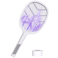 1 x RAW Customer Returns YOUBST Electric Fly Swatter, 4800V, 2000mAh Electric Fly Swatter with High Capacity Battery USB Rechargeable, Fly Catcher Strong for Mosquitoes, Flies, Moths Ash Color  - RRP €27.22