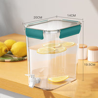 1 x Brand New MMCCHB Juice bucket dispenser, refrigerator drinks cold water bucket cold water jug with tap kettle tea lemonade dispenser container. Green  - RRP €19.15