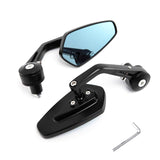 2 x RAW Customer Returns AULESSE CNC Motorcycle Handlebar End Mirrors Universal 7 8 22mm HD Anti-Glare Universal Motorcycle Rearview Mirror for Motorcycle Street Bike Cruiser Scooter Suzuki Yam-ah-a Side Mirror Handlebar Mirror - RRP €41.98