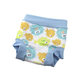 1 x RAW Customer Returns BabyPreg Baby Kid Swim Briefs Cover Diaper with High Waist Belly Protection Swim Shorts Green Light Blue, 3-5 Years  - RRP €26.99