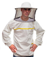 1 x RAW Customer Returns BEEART Professional beekeeping clothing.Suit with round hat and elastic sleeves.Protects you from bees and insects.Professional product, beekeeping supplies, excellent protection for beekeepers. White M  - RRP €32.63