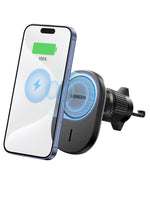 1 x RAW Customer Returns UGREEN Wireless Charger Car Phone Holder Car with Charging Function Magnetic Wireless Charger Compatible with iPhone 15 15 Plus 15 Pro 15 Pro Max 14 13 12 Series, Supports Standby Function - RRP €23.98