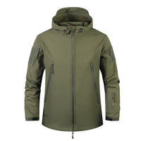 2 x Brand New Tansozer Men s Winter Windproof Warm Lined Softshell Jacket Men s Waterproof Outdoor Jacket with Multi Zip Pockets Army Green S - RRP €70.56