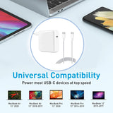 1 x RAW Customer Returns Charger for MacBook Pro, 67W USB C Charger Macbook Pro for MacBook Pro 13 14 15 16 inch, MacBook Air 2021 2020 2019 2018, iPad Pro 12.9 11 inch, Fast Charger, USB C to C Cable 2 m - RRP €33.45