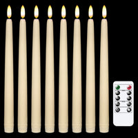 1 x RAW Customer Returns IMAGE Pack of 12 LED stick candles light with remote control and timer function 25.4 cm flameless 3D wick battery-operated LED candles flickering warm white light suitable for Easter, parties - RRP €28.24