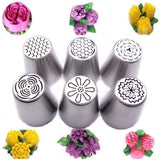 5 x Brand New Cottage Flower Cake Piping Nozzles for Decorating Pastries, Purple, Pack of 2 - RRP €40.25