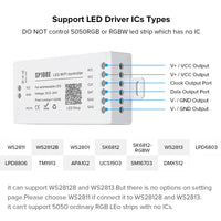 1 x RAW Customer Returns SEZO WS2812B WS2811 SP108E LED WiFi Controller iOS Android App Group Control for SK9822 SK6812 SK6812-RGBW WS2801 WS2813 WS2815 Digital Addressable RGB LED Strip Module Light DC5V-24V - RRP €28.22