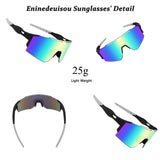 1 x RAW Customer Returns Eninedeuisou Sunglasses Cycling Glasses for Men Women UV 400 Protection Safety Glasses MTB Sports Glasses for Outdoor Sports Cycling Driving Running Golf Baseball Black Gold  - RRP €27.99