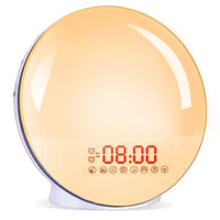 1 x RAW Customer Returns Cadrim Wake Up Light Light Alarm Clock, Daylight Alarm Clock Cadrim Radio Alarm Clock Sunrise Sunset with Dual Alarm Clock, 7 Natural Sounds FM Radio Snooze Function for Adults Children - RRP €30.99