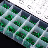 1 x RAW Customer Returns 18 Sizes Car Air Conditioning Rubber O-Ring Tools, Auto Car Repair Air Conditioning HNBR Seals Assortment Kit, 270 Pieces Green - RRP €10.19