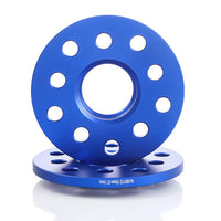 1 x RAW Customer Returns Pindex wheel spacers 5x100 10mm wheel spacers 5x112 10mm for Audi, wheel spacer set 20mm per axle, bolt circle 5x100 5x112, NLB 57.1mm, blue - RRP €43.36