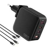 1 x RAW Customer Returns 120W USB C Charger GAN 4 Ports 3C 1A 100W USB C Plug with Quick Charge Charger Cable Compatible with Samsung Galaxy S23 Ultra S23 S22 S21 S20, iPhone 14 13, MacBook Pro Air, iPad, Steam - RRP €39.99