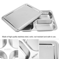 1 x RAW Customer Returns Fdit stainless steel serving tray canteen lunch box with lid REUSEABLE PACKAGING socialme-eu 4  - RRP €20.62