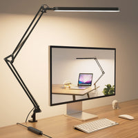 1 x RAW Customer Returns SKYLEO Desk Lamp LED Dimmable - 80cm Desk Lamp - Touch Control - 5 Color Modes X 11 Brightness Levels - 1300LM 112 Pcs Lamp Balls - Timmer Memory - 12W Office Lamp Desk - Black - RRP €29.5