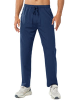 1 x RAW Customer Returns NORTHYARD Men s Sweatpants Running Workout Gym Lightweight Casual Pants with Zipper Pockets Dark Blue M - RRP €29.99