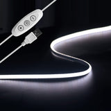 1 x RAW Customer Returns 2m USB 5V LED Strip Cold White 6500K, Tayire 960LEDs Dimmable COB LED Strip Lights CRI90 4mm LED TV Backlight, Flexible Underbody Light for Indoor Kitchen, Bedroom, Home DIY - RRP €13.1