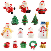 30 x Brand New SALLYFASHION Mini Resin Christmas Ornaments 15pcs Mini Christmas Ornaments Santa Claus Christmas Tree Snowman for Decoration DIY - RRP €332.7