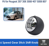 1 x RAW Customer Returns Riloer 6 Speed Gear Shift Knob for Peugeot 307 308 3008 407 5008 807 - RRP €24.0