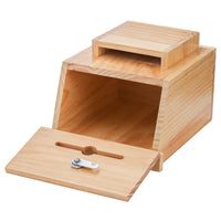 1 x RAW Customer Returns ZENFUN wooden suggestion box with 50 suggestion cards, pinewood ballot paper, comment box, donation box with lockable hinged lid for worktop or wall mounting, 22x14.5x24.5CM - RRP €33.99