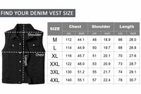 1 x RAW Customer Returns KTWOLEN Men s Denim Vest Vintage Jeans Vest Outdoor Biker Vest Leisure Sleeveless Jacket Motorcycle Vest Trucker Vest Denim Vest for Men, Black, XL - RRP €40.99