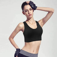 1 x RAW Customer Returns HBselect sports bra bustier women s bralette seamless with padding sportswear polyester fiber without underwire breathable jogging yoga jumping fitness - RRP €25.99