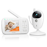 1 x RAW Customer Returns YOTON Baby Monitor Video and Audio 3.5 1200 mAh Rechargeable Battery Baby Camera with VOX Monitor Night Vision Temperature View 8 Lullabies Alarm - RRP €37.98