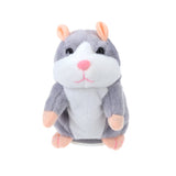 1 x RAW Customer Returns Toymytoy Talking Plush Toy Hamster Repeat What You Say Electronic Toy for Babies and Children Light Grey  - RRP €16.69