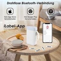 3 x RAW Customer Returns SHTALHST Labeling device, self-adhesive, Bluetooth labeling device, portable mini Bluetooth labeling device, handheld device, USB charging mini label printer, label printer for home - RRP €57.45