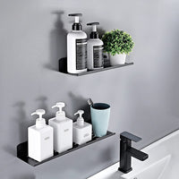 1 x RAW Customer Returns Bestdon shower shelf bathroom shelf without drilling - shower shelf self-adhesive in a set of 2 bathroom shelves aluminum, shower basket wall shelf for bathroom accessories, matte finish, silver, length 30 40cm - RRP €27.22