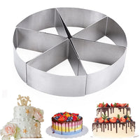 2 x Brand New Gearwoo cake ring, 10 15 20 cm, round, made of stainless steel  - RRP €21.44