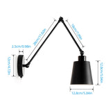 1 x RAW Customer Returns MantoLite Swing Arm Wall Lights With Switch, Bedside Light With Cone Lampshade Vanity Wall Light Reading Lamp, Wall Scone Sconce Lighting Fixture Bulb Included  - RRP €50.59