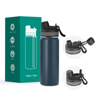 1 x RAW Customer Returns KAYKO stainless steel drinking bottle 500ml, BPA-free, with double vacuum insulation, 12 hours hot and 24 hours cold, leak-proof, thermos bottle for children and adults - RRP €17.7