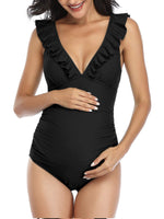 1 x RAW Customer Returns Summer Mae Maternity Women s Swimsuit One Piece Maternity Swimwear Beach Bikini Black M - RRP €39.99