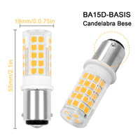 1 x Brand New XIMNCHNI B15D LED Light Bulb Warm White 3000K B15D Double Contact Lamp 7W Equivalent to 75W 80W 100W Halogen Bulbs 800LM AC100-265V Not Dimmable For Sewing Machines Floor Lamp, Pack of 2 - RRP €14.11