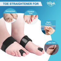 1 x RAW Customer Returns Hilph toe protector, hammer toe correctors, toe stretcher, toe straightener for mallet toes, claw toes, crooked toes, toe bandage for aligning and supporting broken toes, 2 pack - RRP €15.13