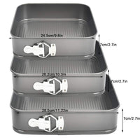 1 x RAW Customer Returns TIMESETL Springform pan 24 26 28cm square baking pan cake pan with clamping lever, non-stick coating cake baking pan made of carbon steel for baking - RRP €21.31